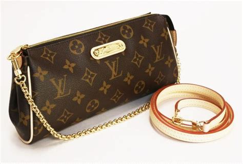 lv eva purse chain size|LOUIS VUITTON Monogram Eva Clutch 1341241 .